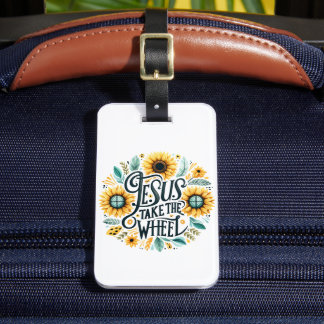 Jesus Take the Wheel - Personalised Luggage Tag