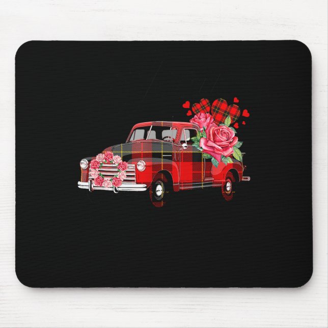 Jesus Take The Wheel Red Truck Christmas God Belie Mouse Mat (Front)