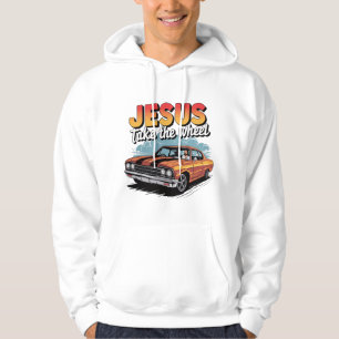 Jesus Take the Wheel Vintage Muscle Car Hoodie