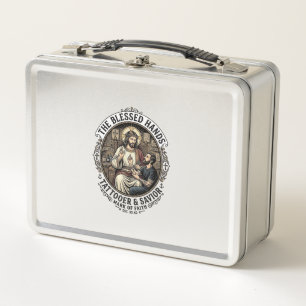 Jesus Tattoo Artist Studio T-Shirt Inspirational F Metal Lunch Box
