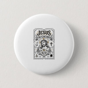 Jesus Tattoo Flash Christian Jesus Tattoo Flash Ch 6 Cm Round Badge