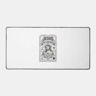 Jesus Tattoo Flash Christian Jesus Tattoo Flash Ch Desk Mat