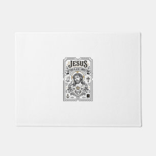 Jesus Tattoo Flash Christian Jesus Tattoo Flash Ch Doormat