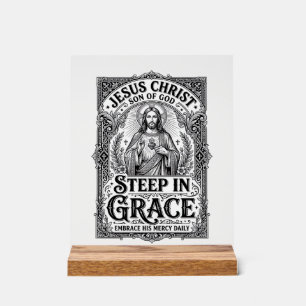 Jesus Tea Lover Graphic Tee Christian Acrylic Sign