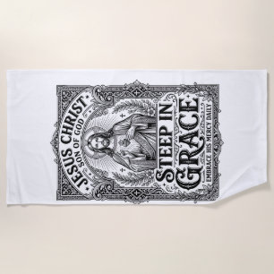 Jesus Tea Lover Graphic Tee Christian Beach Towel
