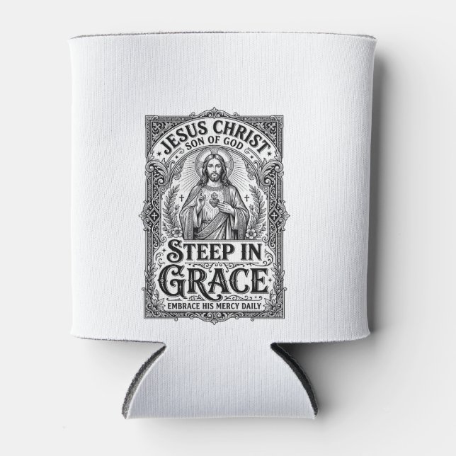 Jesus Tea Lover Graphic Tee Christian Can Cooler (Front)