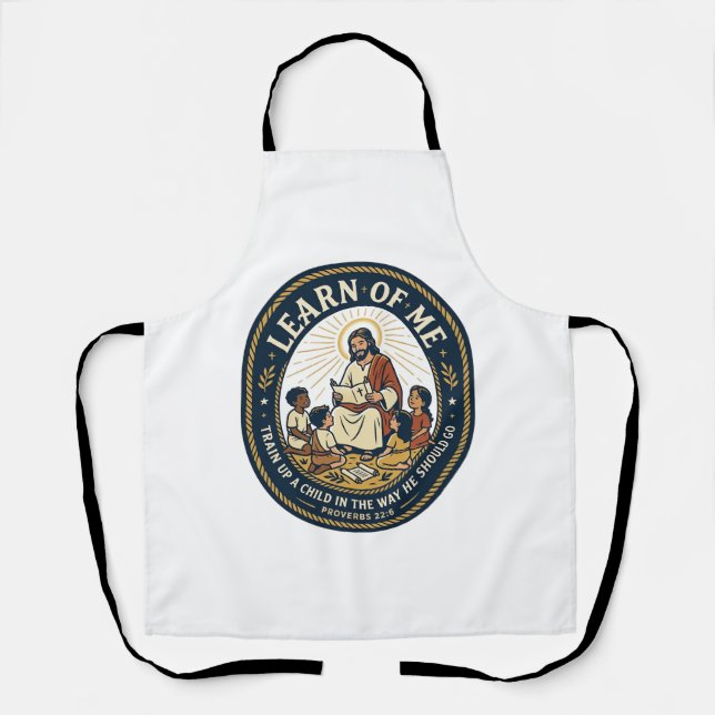 Jesus Teacher Assistant School Support Staff T-Shi Apron (Front)