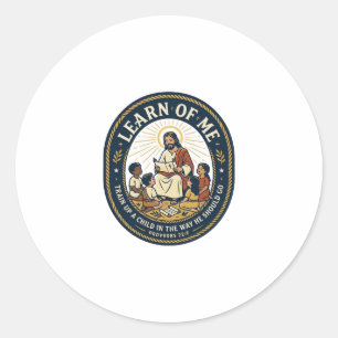 Jesus Teacher Assistant School Support Staff T-Shi Classic Round Sticker