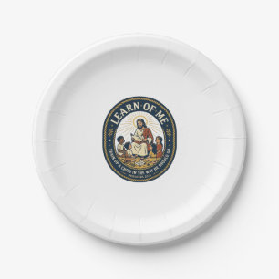 Jesus Teacher Assistant School Support Staff T-Shi Paper Plate