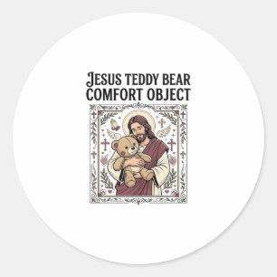 Jesus Teddy Bear Comfort Object Jesus Teddy Bear C Classic Round Sticker