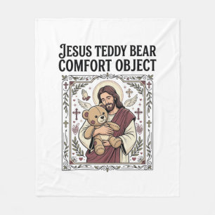 Jesus Teddy Bear Comfort Object Jesus Teddy Bear C Fleece Blanket