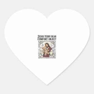 Jesus Teddy Bear Comfort Object Jesus Teddy Bear C Heart Sticker