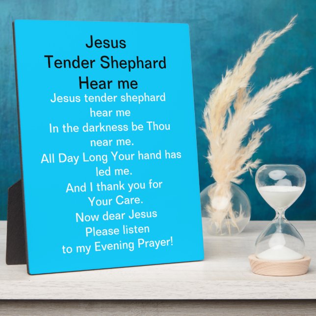 Jesus Tender Shephard Hear Me Plaque (Side)