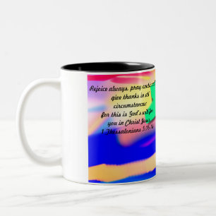 jesus thank Two-Tone coffee mug