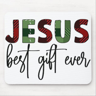 Jesus the best gift ever Christmas God birthday Mouse Mat