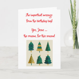 Jesus the Birthday Boy Christmas Card