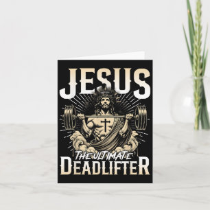 Jesus The Deadlifter Christian Gym Pump Cover  Card