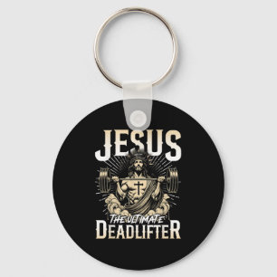 Jesus The Deadlifter Christian Gym Pump Cover Key Ring