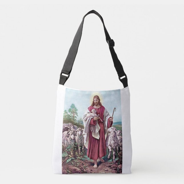 Jesus, The Good Shepherd  Crossbody Bag (Front)