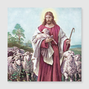 Jesus, The Good Shepherd Magnetic Card 