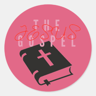 Jesus The Gospel Pink Classic Round Sticker