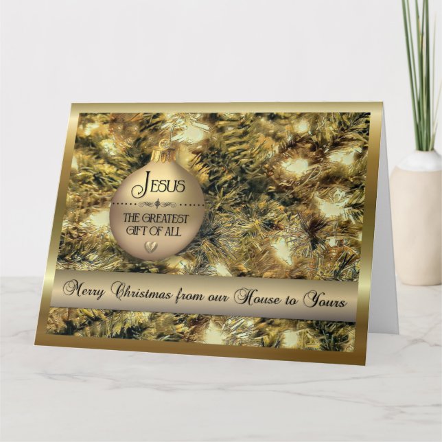 Jesus The Greatest Gift of All - Text - Large Card (Front)