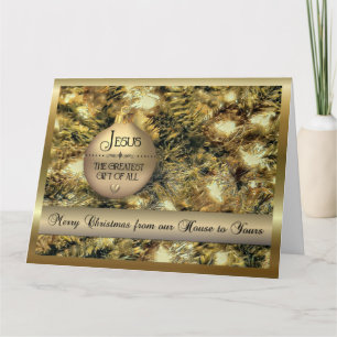 Jesus The Greatest Gift of All - Text - Large Card