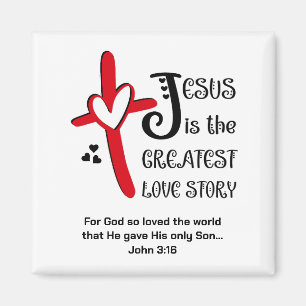 JESUS THE GREATEST LOVE STORY Christian Magnet