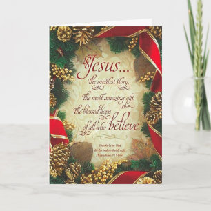 Jesus the Greatest Story Christmas Greeting Card