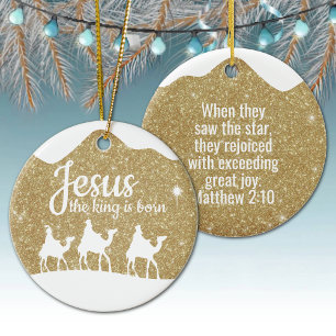 Jesus the King is Born Divine Passage ⛪️ 🎄 Ceramic Tree Decoration