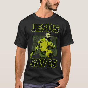 Jesus The Lacrosse Goalie Saves T Shirt For Christ