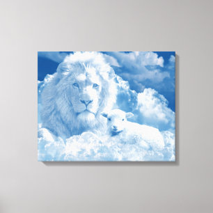 JESUS THE LAMB AND JESUS THE LION CANVAS PRINT