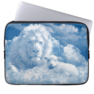 JESUS THE LAMB AND JESUS THE LION LAPTOP SLEEVE