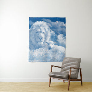 JESUS THE LAMB AND JESUS THE LION TAPESTRY