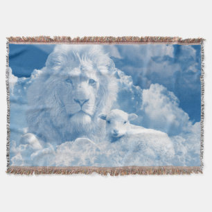 JESUS THE LAMB AND JESUS THE LION THROW BLANKET