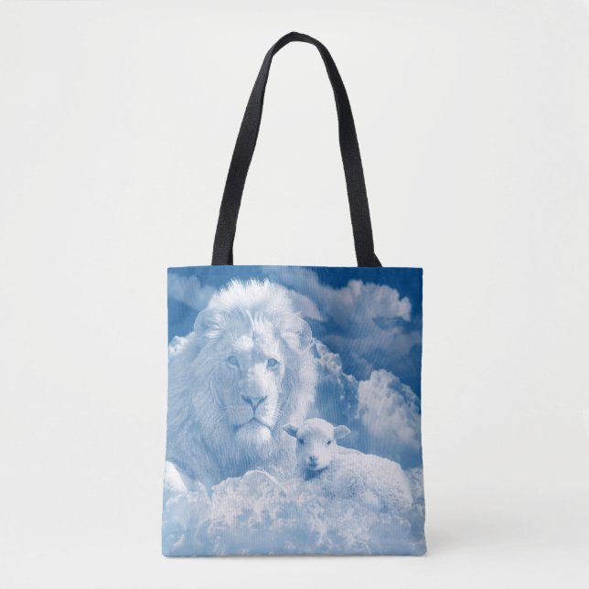 JESUS THE LAMB AND JESUS THE LION TOTE BAG (Front)