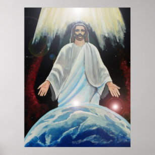 Jesus, The Light of the World christian art earth Poster