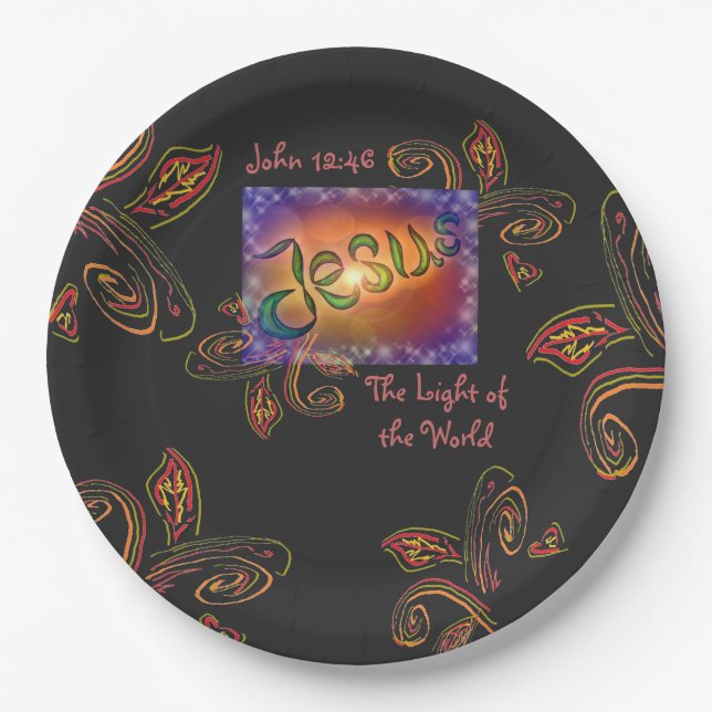 Jesus The Light of the World Paper Plate (Front)