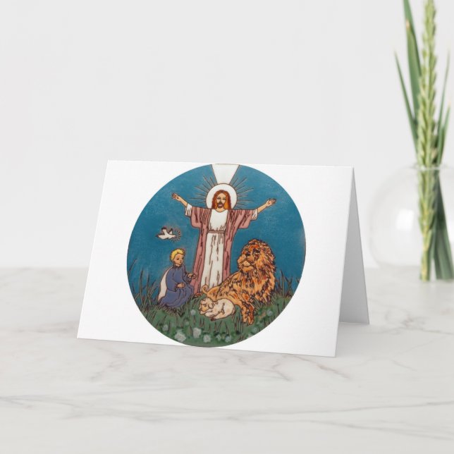 Jesus the Lion and the Lamb Holiday Card (Front)