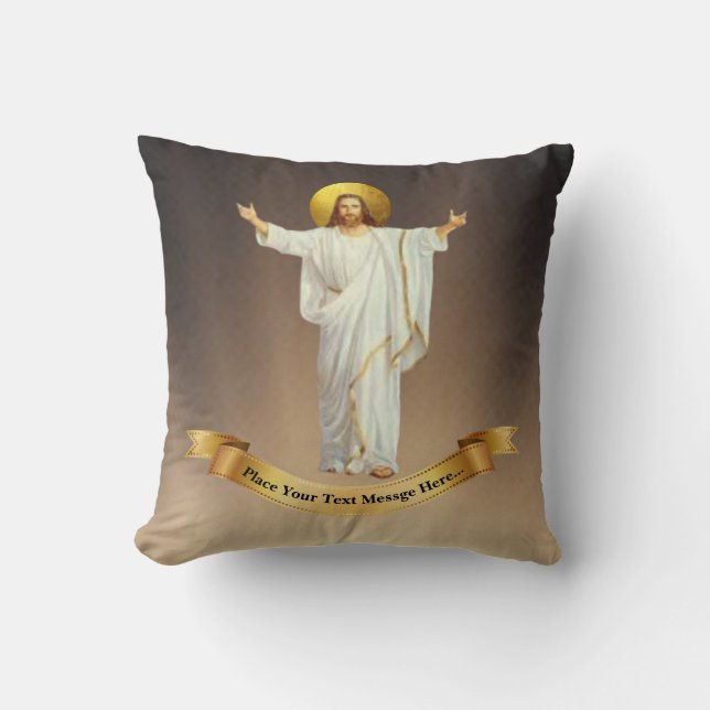 JESUS The Lord's Prayer Personalised Gift Cushion (Front)