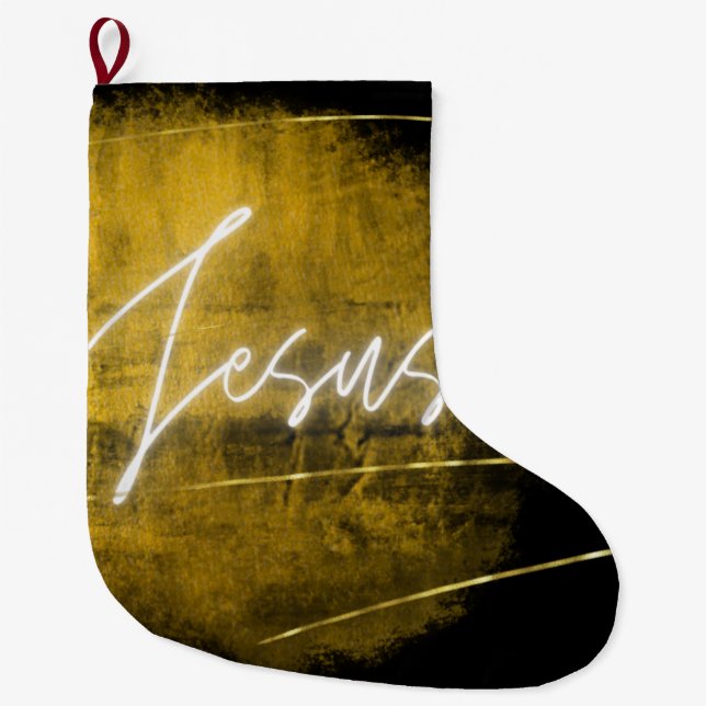 Jesus the Messiah Large Christmas Stocking (Front)