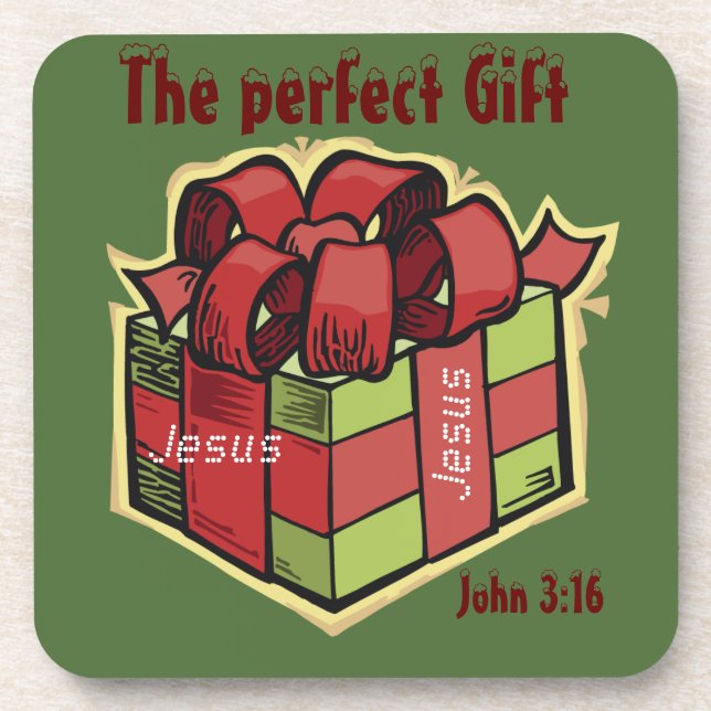 Jesus The perfect Gift Christmas Coaster (Front)