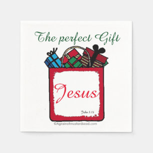 Jesus The Perfect Gift Christmas Napkin