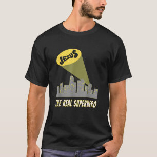 Jesus the Real Superhero Bat Signal T-Shirt