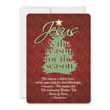Jesus the Reason Christian Christmas Flat Greeting