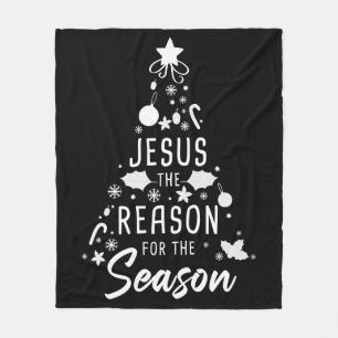 Jesus The Reason For The Season – Christmas Faith Fleece Blanket