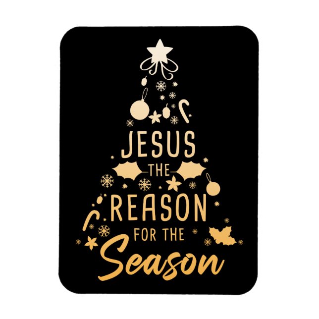 Jesus The Reason For The Season – Christmas Faith  Magnet (Vertical)