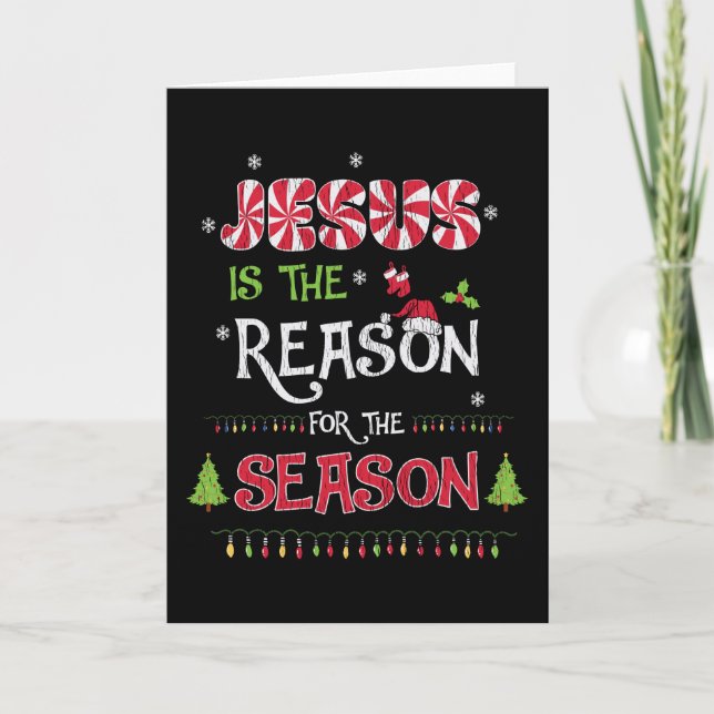 Jesus The Reason The Season Christian Christmas Card (Front)