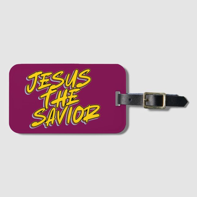 JESUS THE SAVIOR LUGGAGE TAG (Front Horizontal)
