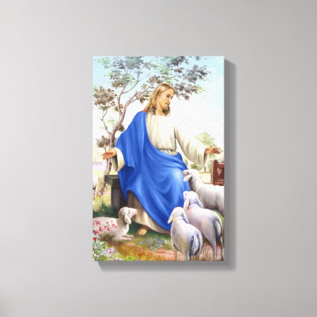 Jesus the shepherd canvas print (Front)